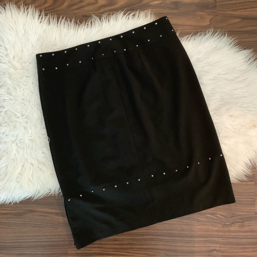 COVINGTON Black Studded Pencil Skirt